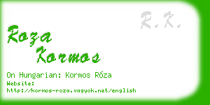 roza kormos business card